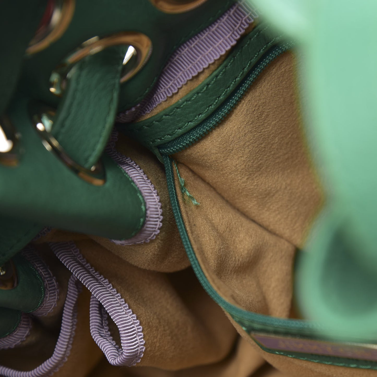 Calfskin Ramona Tote Green