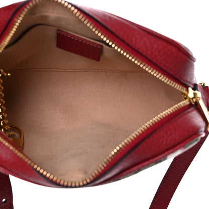 Gucci GG Supreme Monogram Flora Web Mini Ophidia Shoulder Bag Red 6 of 19