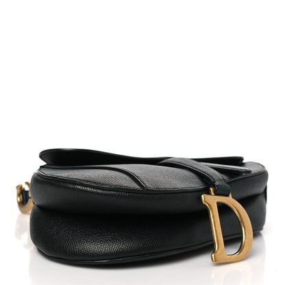 Christian Dior Grained Calfskin Saddle Bag Black 4 of 8