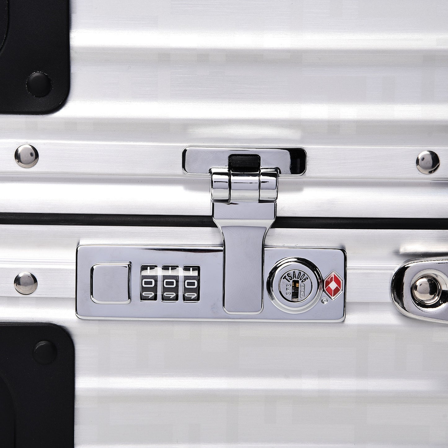 X RIMOWA Aluminum FF Print Roll Away Carry On Luggage Silver
