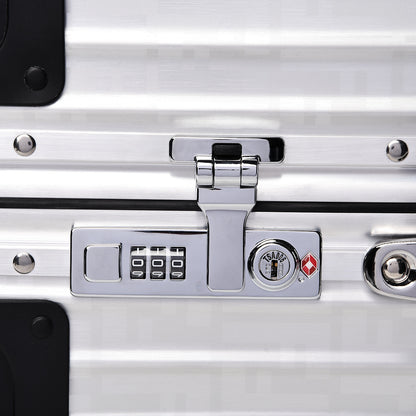 Fendi X RIMOWA Aluminum FF Print Roll Away Carry On Luggage Silver 11 of 14