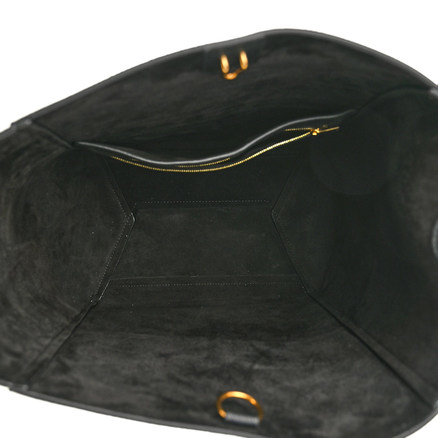 Soft Grained Calfskin Sangle Bucket Bag Black