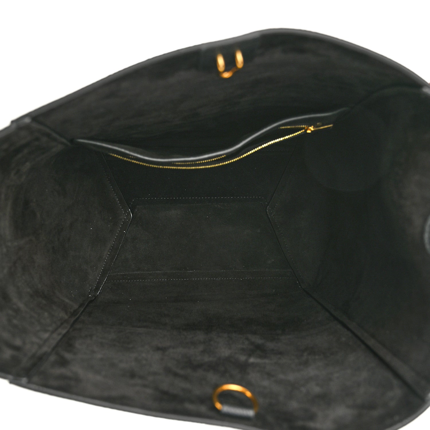 Celine Soft Grained Calfskin Sangle Bucket Bag Black 5 of 9