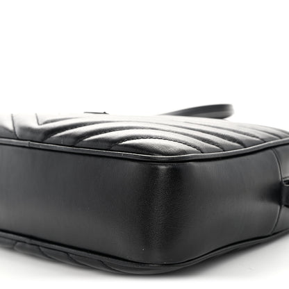 Saint Laurent Calfskin Matelasse Monogram Monochrome Lou Camera Bag Black 9 of 10