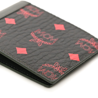 MCM Visetos Bi-Fold Wallet Dark Green 6 of 10