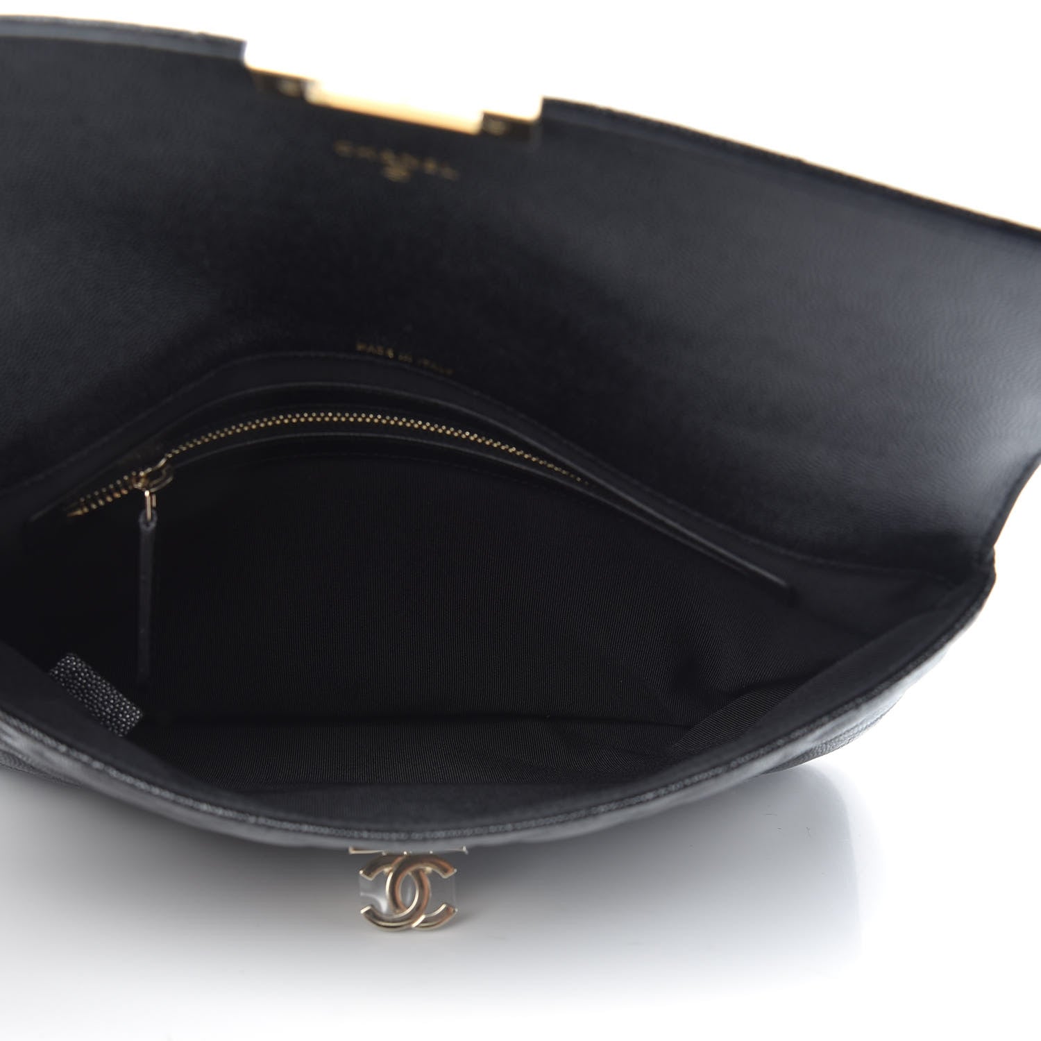 Chanel Caviar Quilted Medium Golden Class Pouch Black 5 of 9