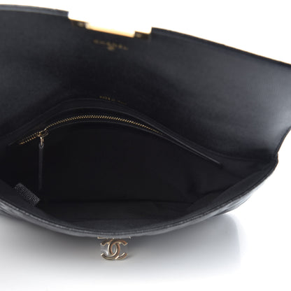 Chanel Caviar Quilted Medium Golden Class Pouch Black 5 of 9