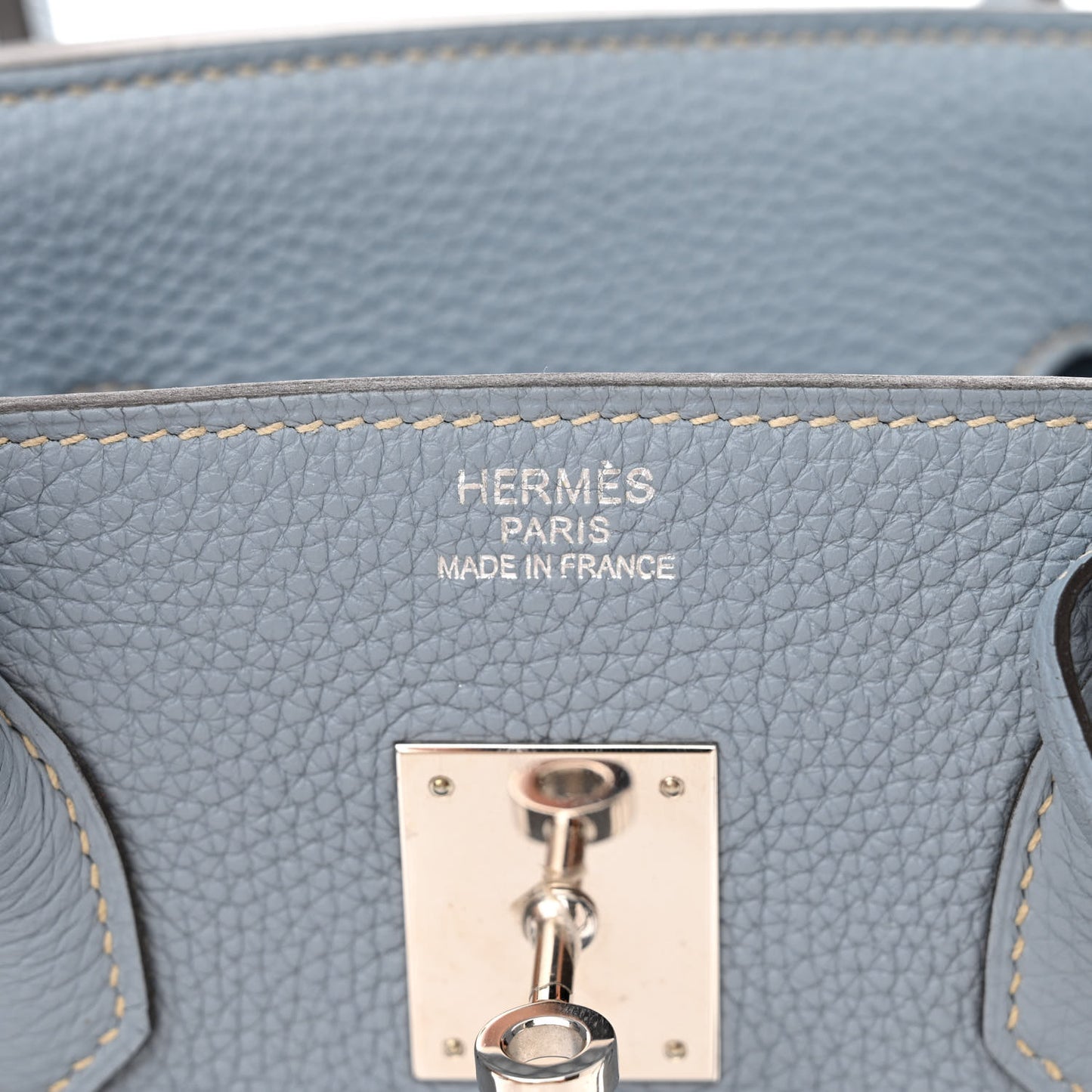 Togo Birkin 35 Bleu Lin