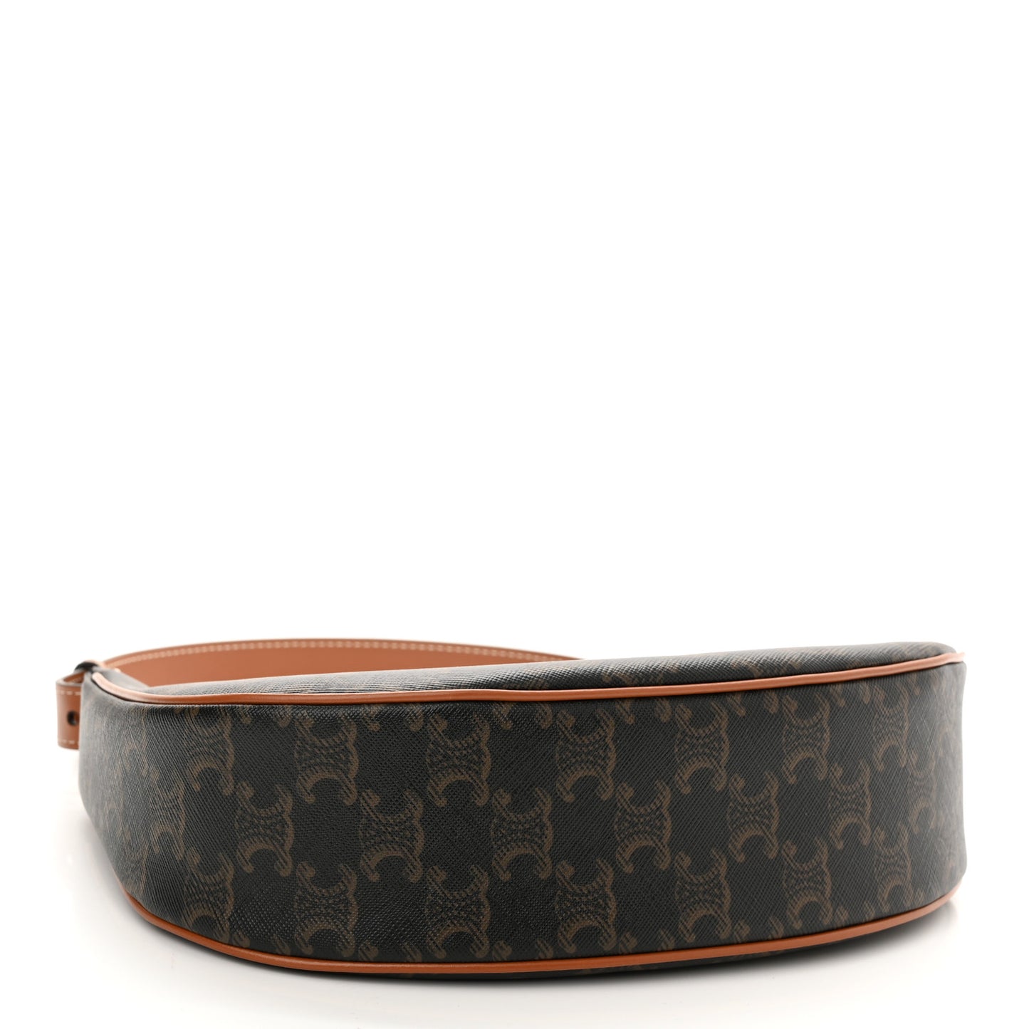 Triomphe Canvas Calfskin Ava Shoulder Bag Tan