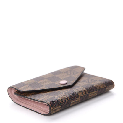 Louis Vuitton Damier Ebene Victorine Wallet Rose Ballerine 4 of 8