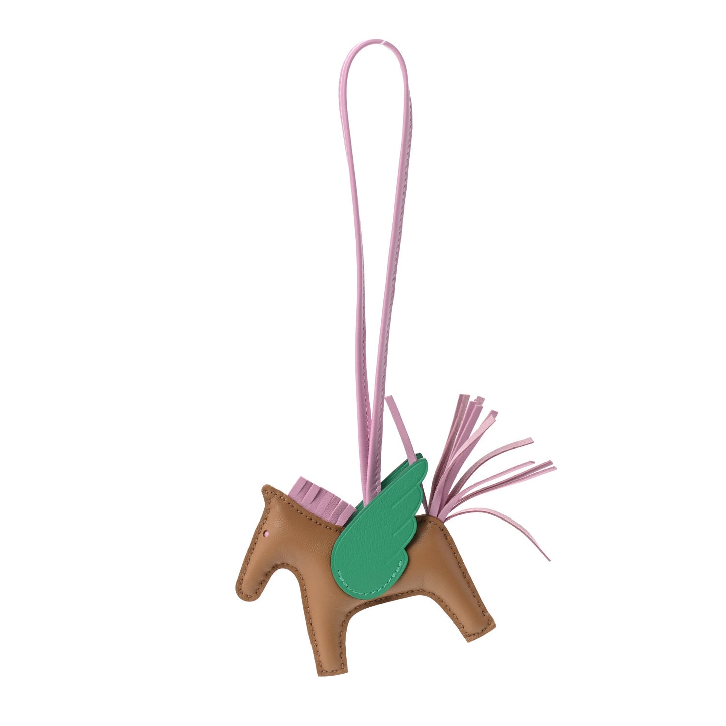 Milo Lambskin Grigri Rodeo Pegase Horse Bag Charm PM Chai Mauve Sylvestre Menthe