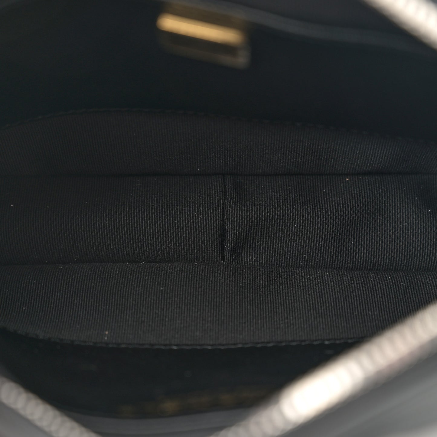 Calfskin Quilted Small Camera Case Black