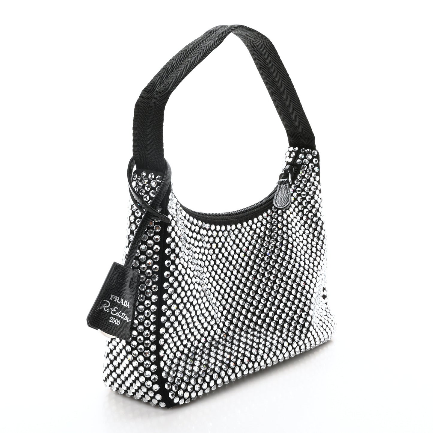 Satin Crystal Mini Re-Edition 2000 Bag Cristal
