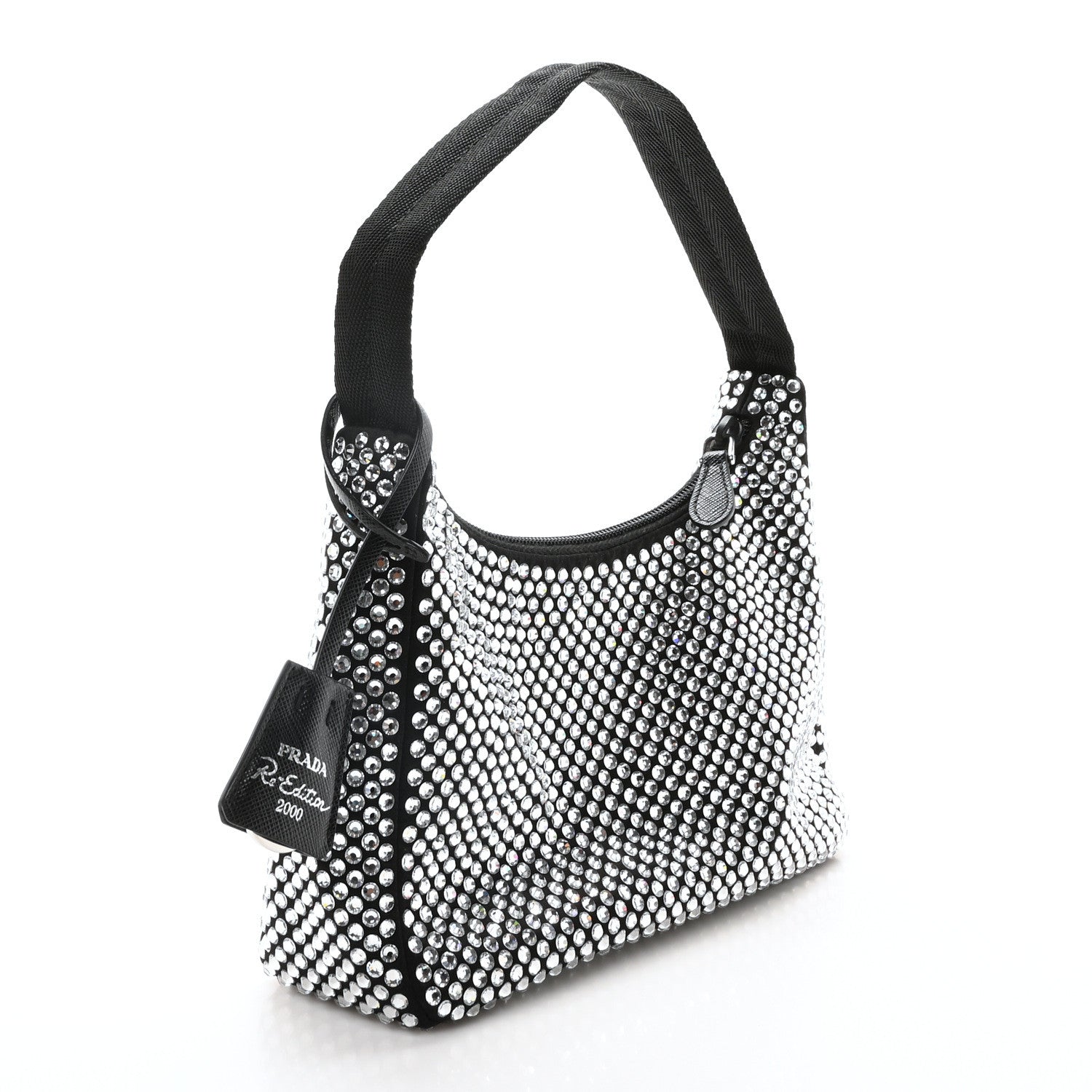 Prada Satin Crystal Mini Re-Edition 2000 Bag Cristal 3 of 11