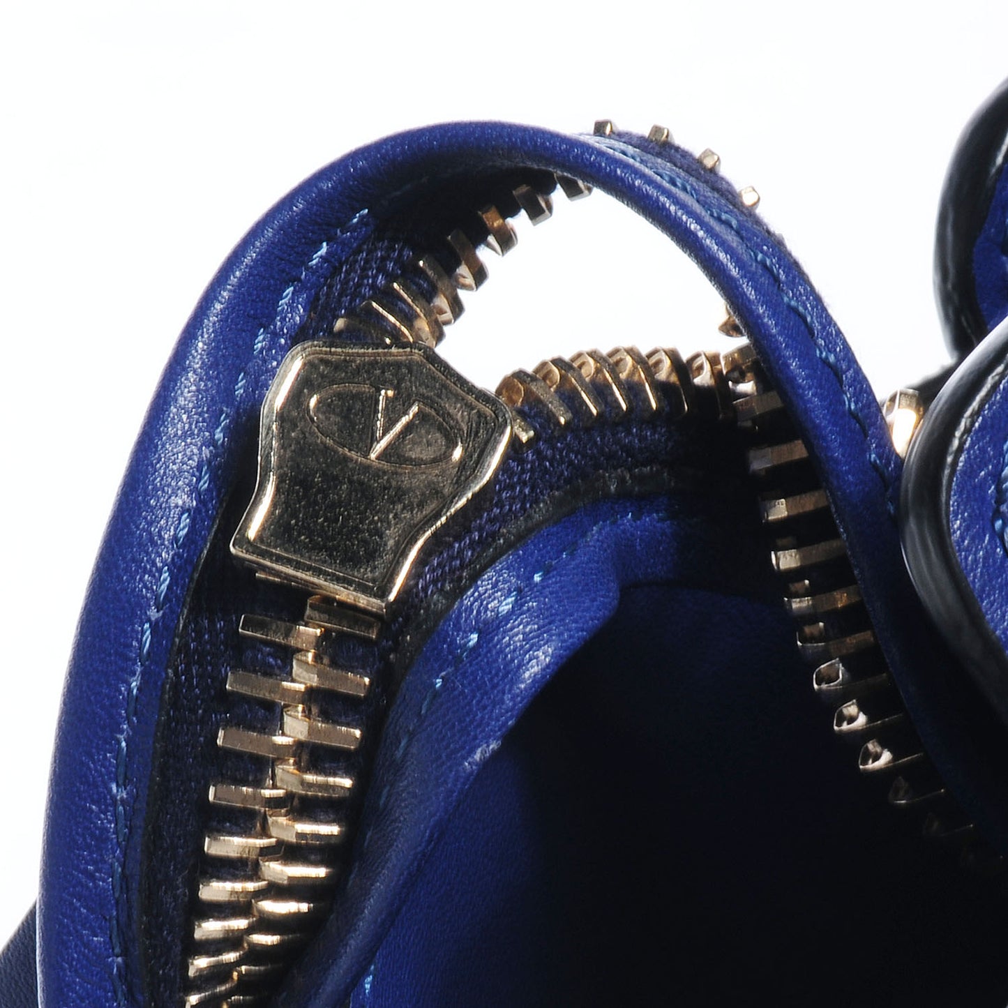 Vitello Rockstud Double Handle Tote Blue China