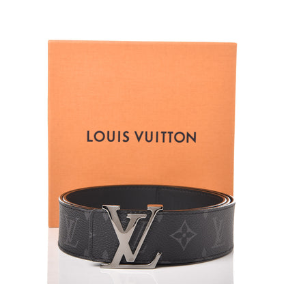 Louis Vuitton Monogram Eclipse Taigarama 40mm LV Initiales Reversible Belt 95 38 Black 7 of 7