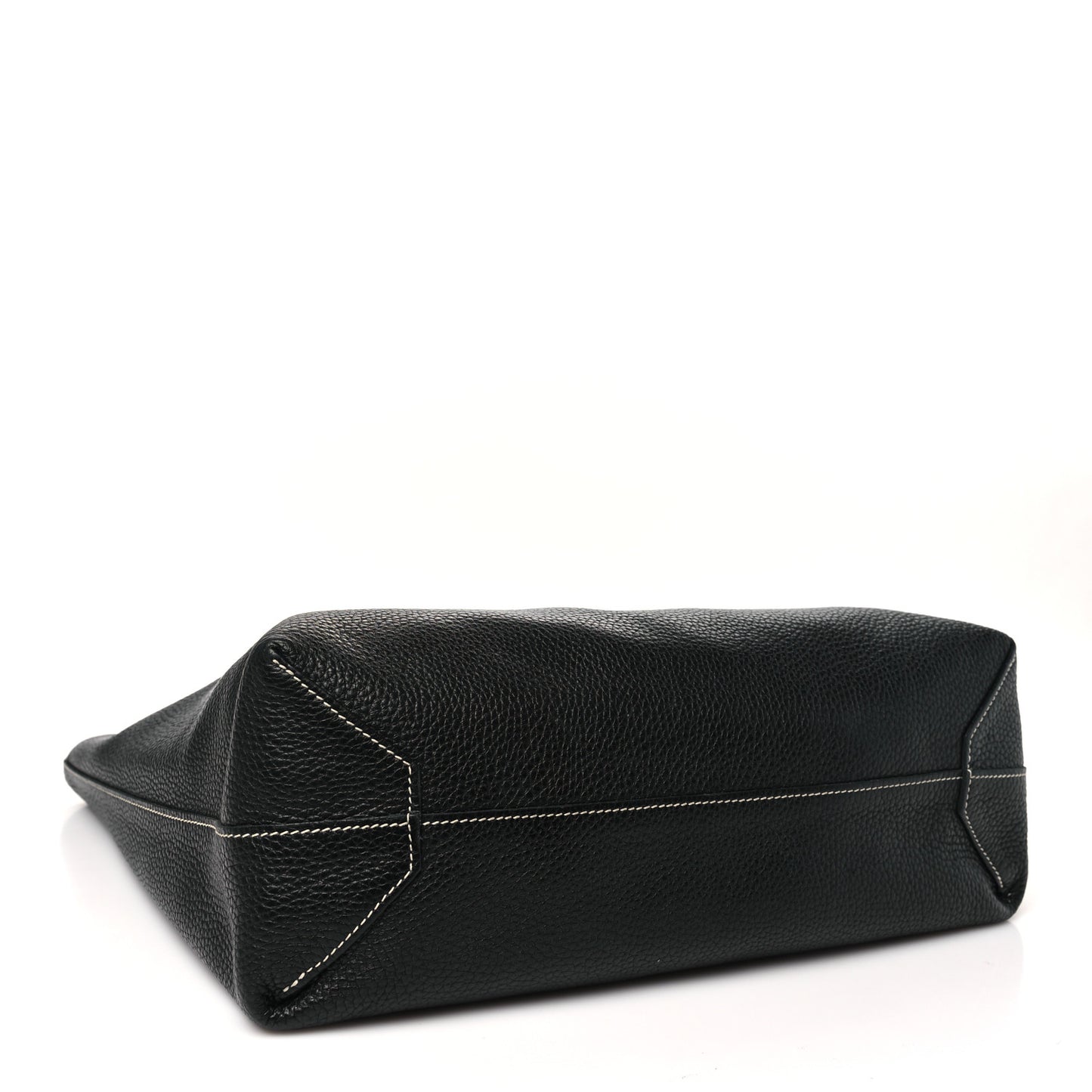 Taurillon Clemence Double Sens Reversible Tote 36 Sauge  Black