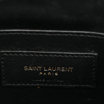 Saint Laurent Grain de Poudre Quilted 80's Vanity Bag Dark Beige 7 of 13