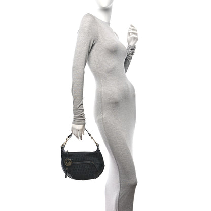 Fendi Zucchino Cuoio Chef Pocket Shoulder Bag Black 2 of 9