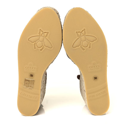 Gucci Nappa Matelasse GG Marmont Ankle Wrap Platform 35/120mm Espadrille Wedges 38 Porcelain Rose 5 of 10