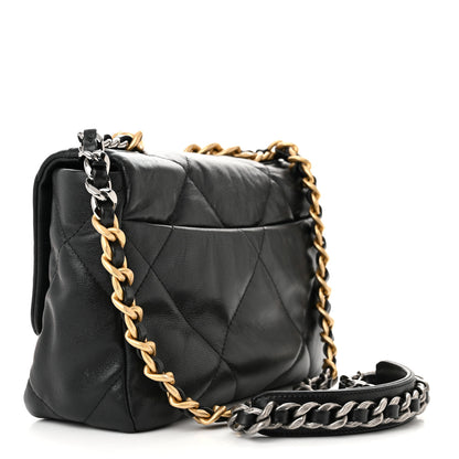 Chanel Goatskin Quilted Medium Chanel 19 Flap Black 3 of 12