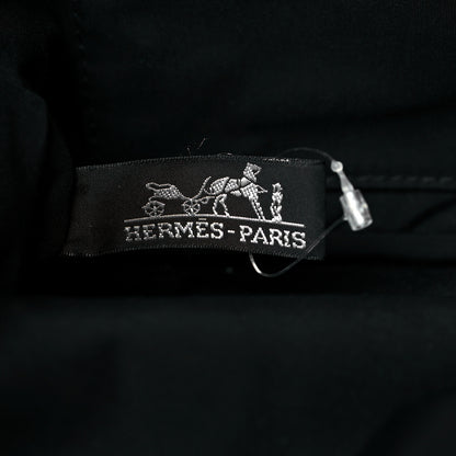 Hermes Cotton Canvas Bolide Travel Cosmetic Pouch MM Black 6 of 11
