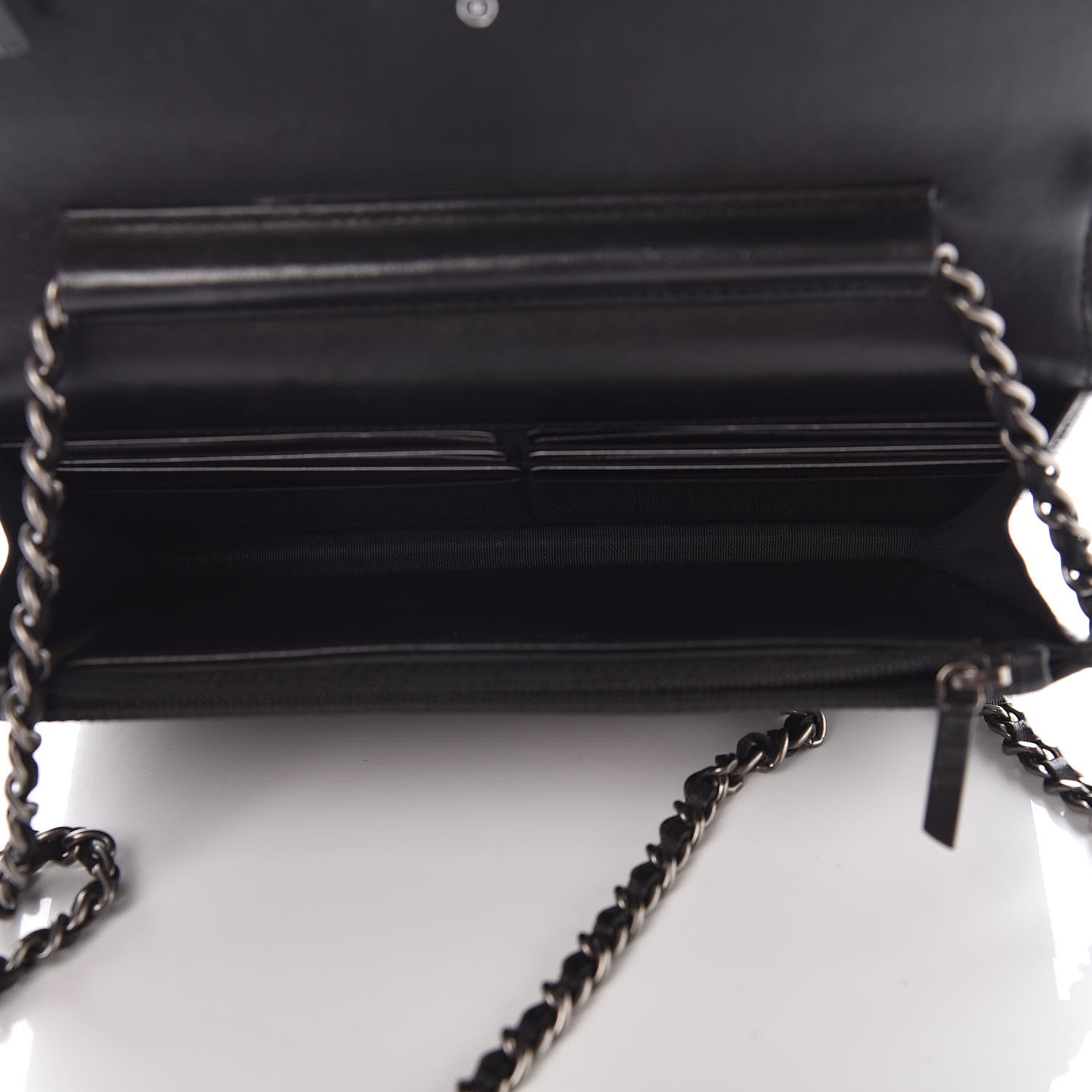 Chanel Lambskin Quilted Boy Wallet On Chain WOC Black 5 of 11