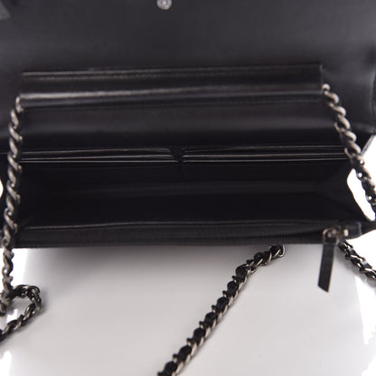 Chanel Lambskin Quilted Boy Wallet On Chain WOC Black 5 of 11