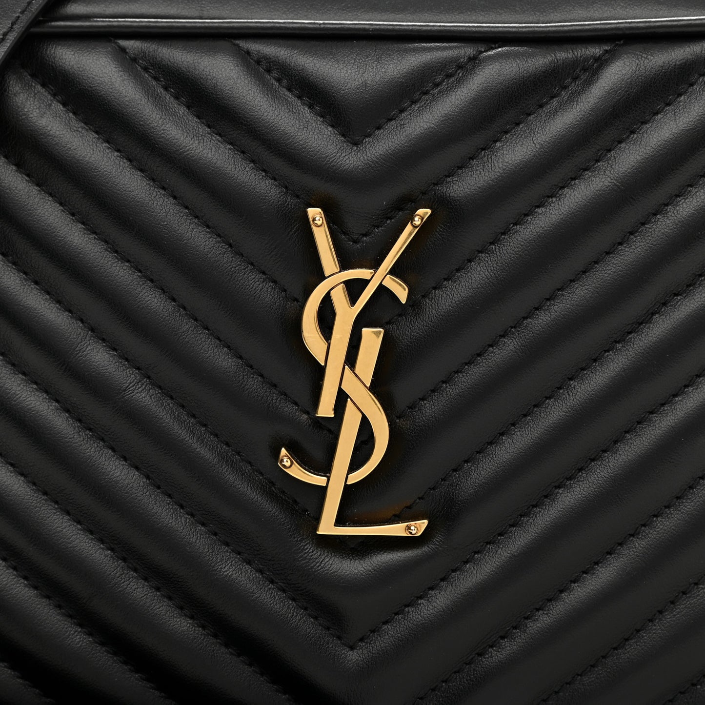Calfskin Matelasse Monogram Lou Camera Bag Black