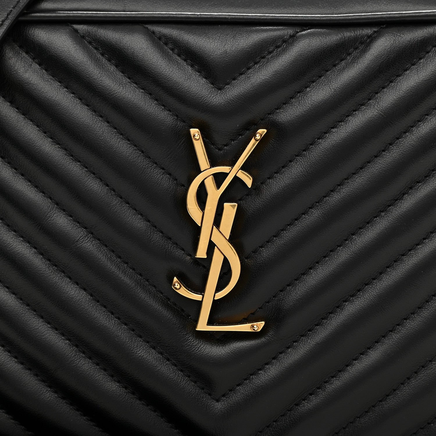 Saint Laurent Calfskin Matelasse Monogram Lou Camera Bag Black 8 of 10