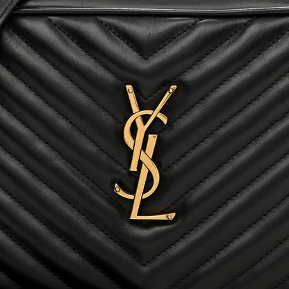 Saint Laurent Calfskin Matelasse Monogram Lou Camera Bag Black 8 of 10