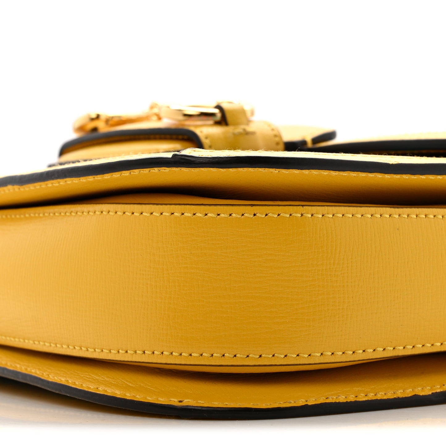 Azalea Calfskin GG Monogram Bi-Color Debossed Horsebit 1955 Shoulder Bag Dusty Azure Stone Topaz Deep Orange
