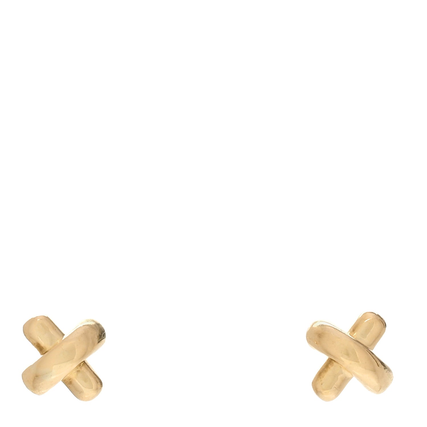 Tiffany 18K Yellow Gold Mini Stitch X Stud Earrings 1 of 4