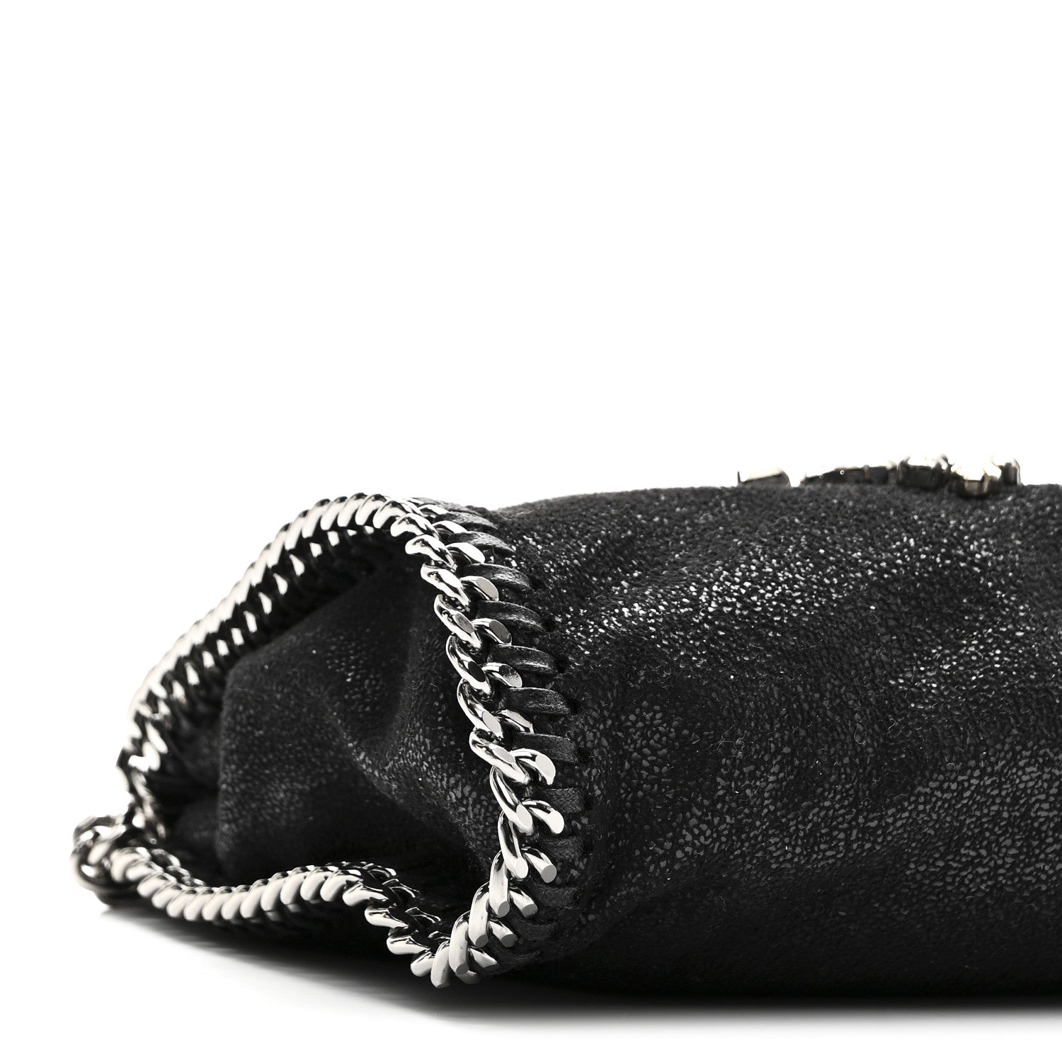 Stella McCartney Shaggy Deer Crystal Stones Heart Tiny Falabella Tote Black 8 of 9