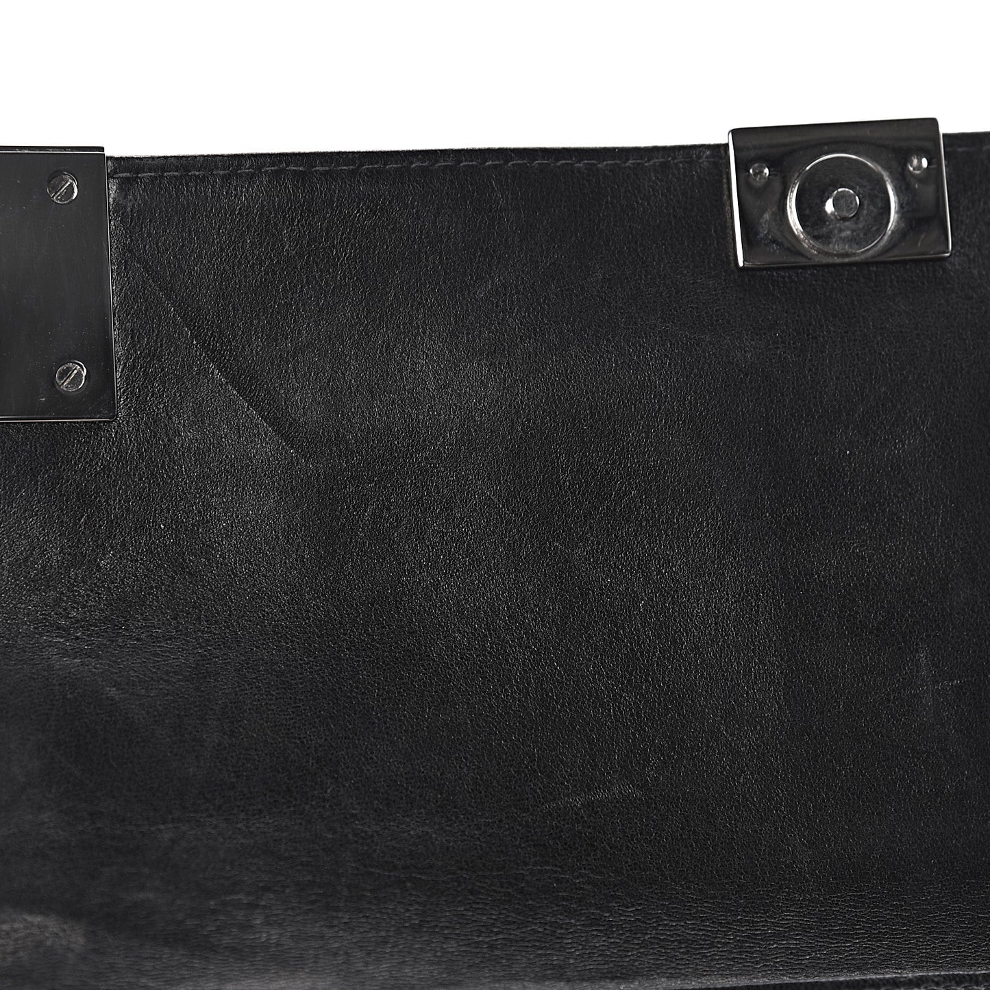 Patent Chocolate Bar Clutch Black