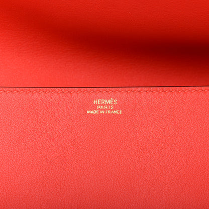 Hermes Swift Medor 23 Clutch Capucine 6 of 7
