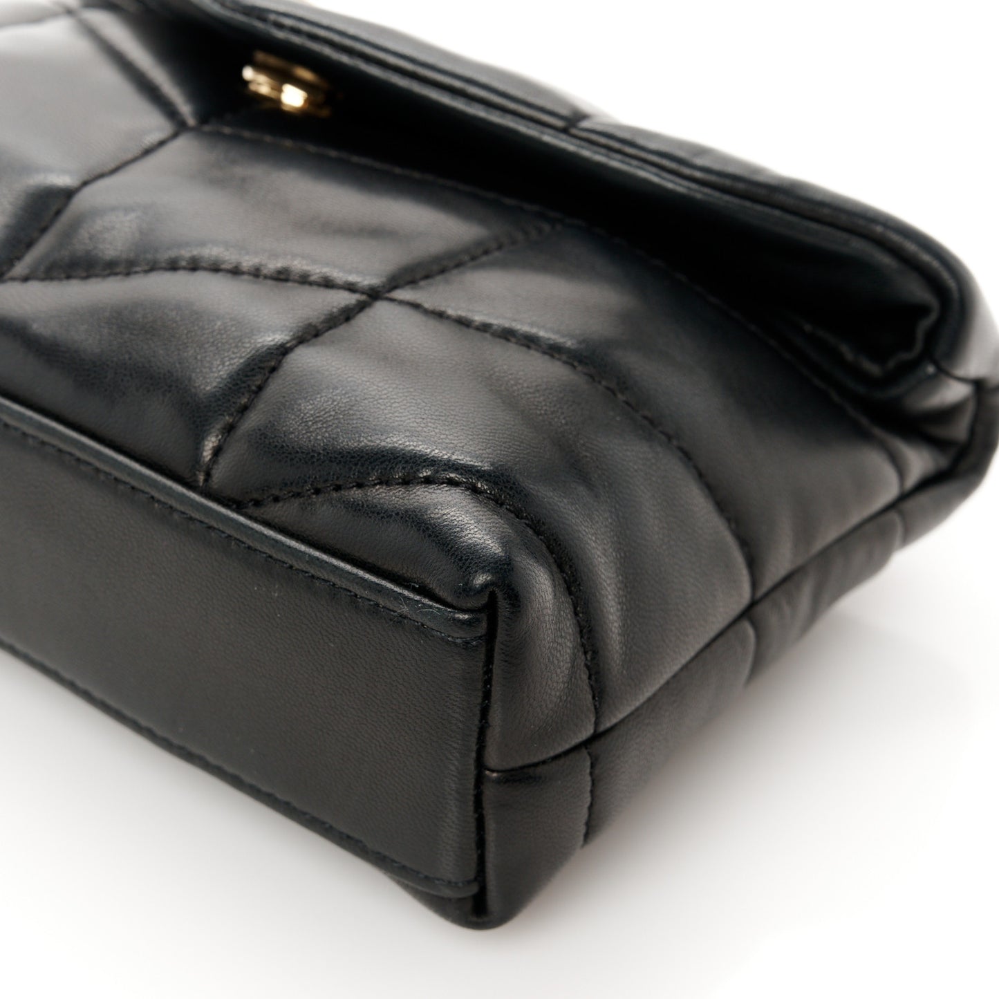 Lambskin Monogram Loulou Puffer Pouch Clutch Black