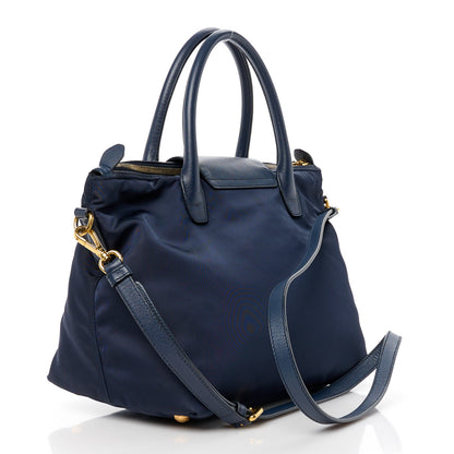 Prada Tessuto Nylon Saffiano Tote Royal Blue 3 of 11