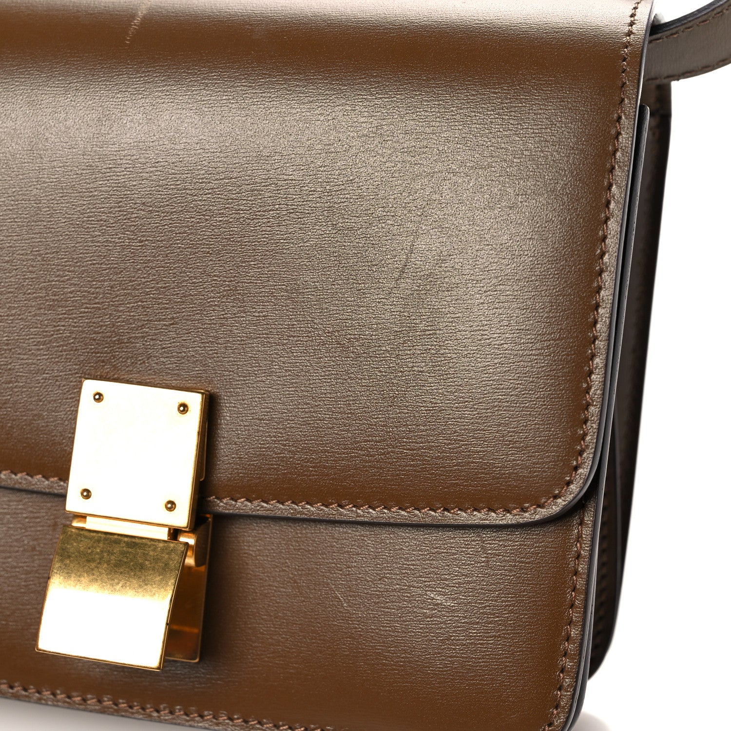 Celine Smooth Calfskin Small Classic Box Flap Bag Camel 11 of 14