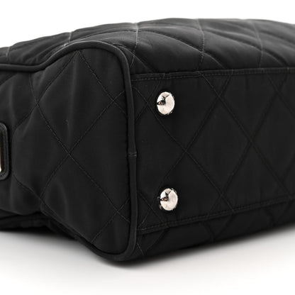 Prada Nylon Tessuto Impuntu Quilted Shoulder Bag Black 8 of 9