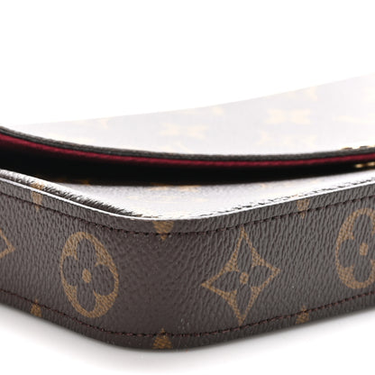 Louis Vuitton Monogram Pochette Felicie Chain Wallet Fuchsia 9 of 11