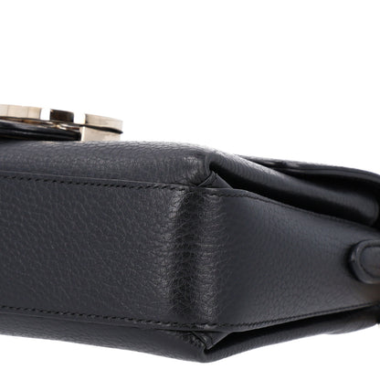 Gucci Dollar Calfskin Interlocking G Crossbody Bag Black 10 of 10