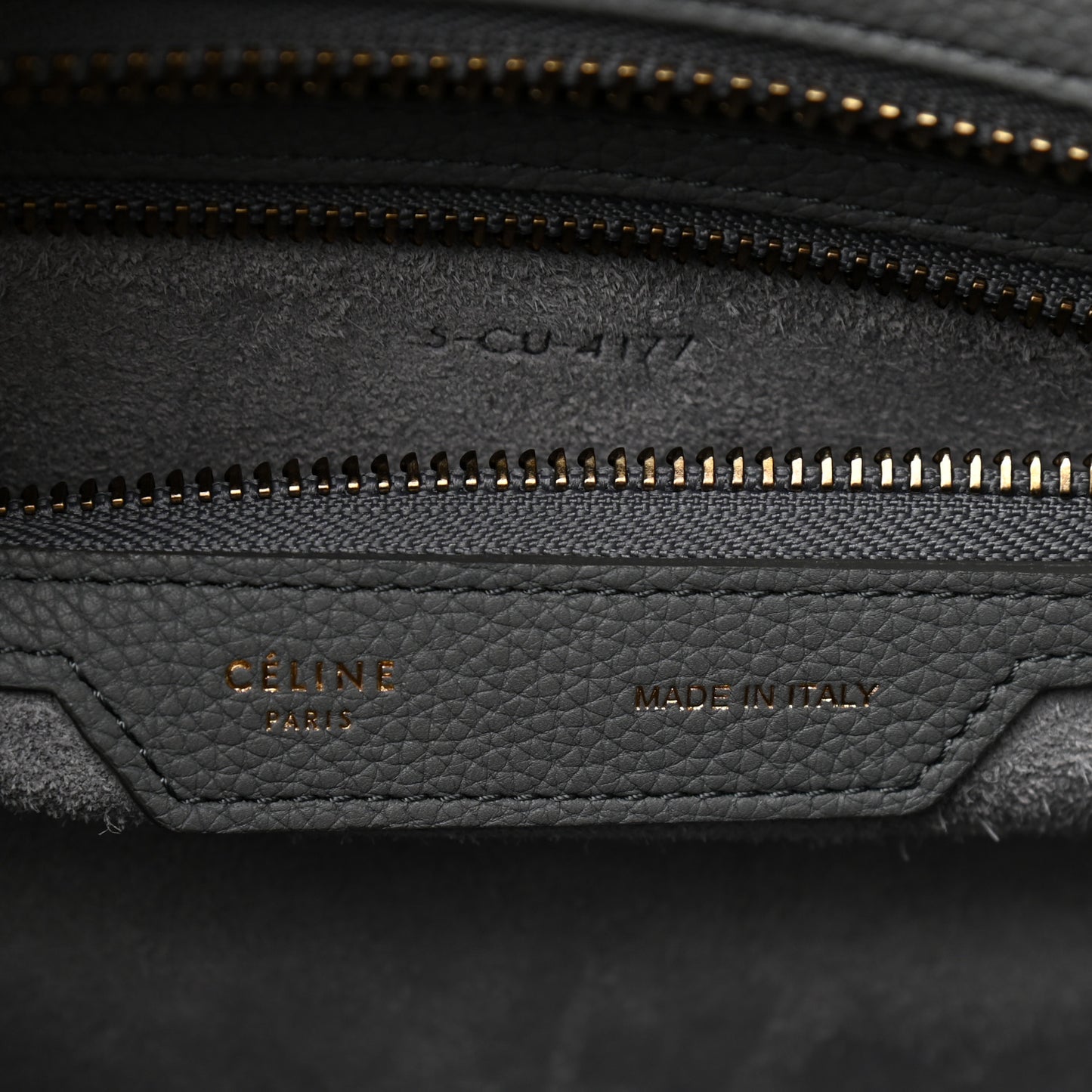 Drummed Calfskin Mini Luggage Kohl