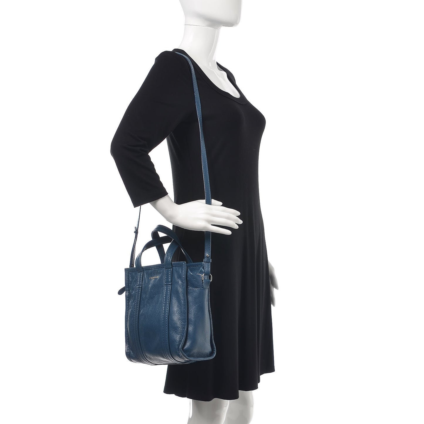 Agneau XS Bazar Shopper Tote Bleu Profond
