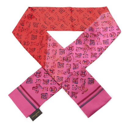 Louis Vuitton Silk Monogram Rainbow Giant Bandeau Coquelicot 1 of 4