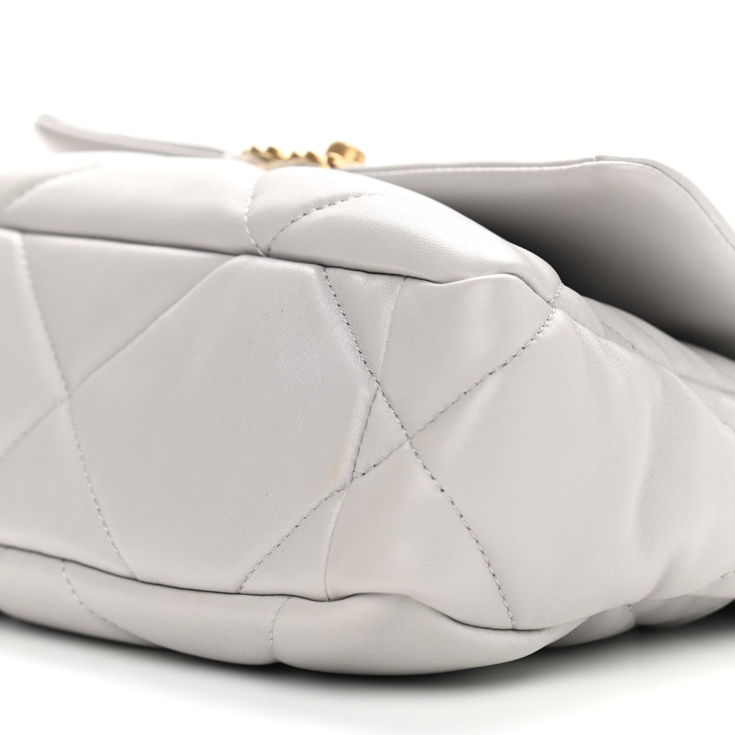 Chanel Lambskin Quilted Medium Chanel 19 Flap Grey 9 of 9