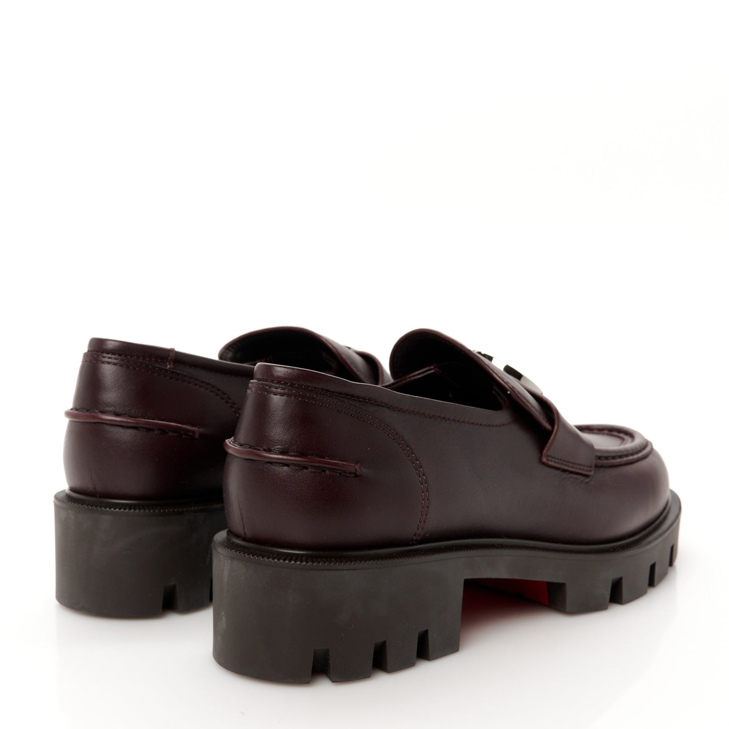 Calf Glove Womens CL Moc Lug Flat Loafers 38 Merlot