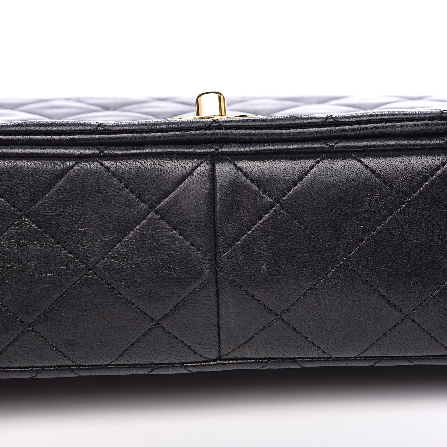Lambskin Quilted Small Single Flap Bag Black