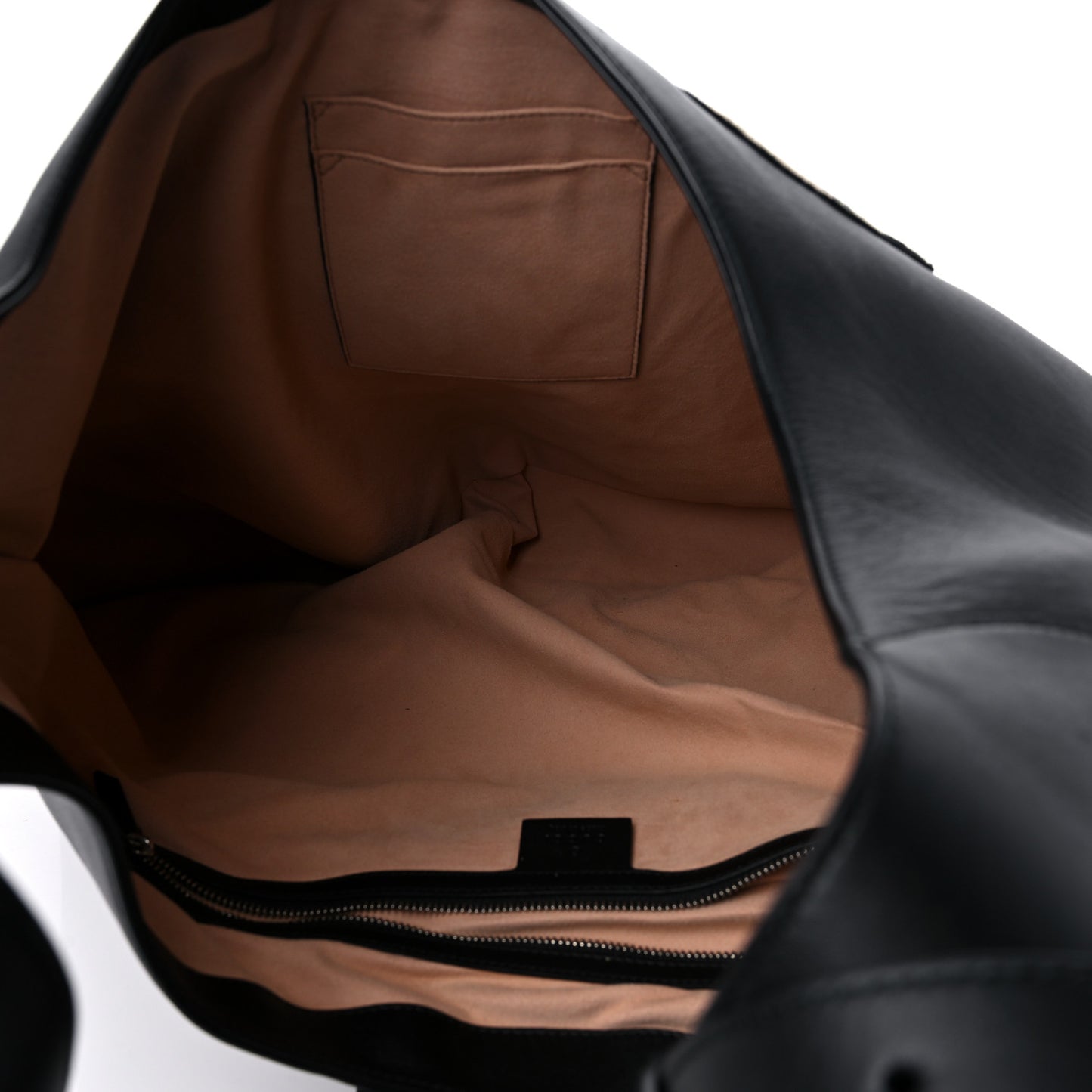Calfskin Dog Embroidered Extra Large Dionysus Hobo Black