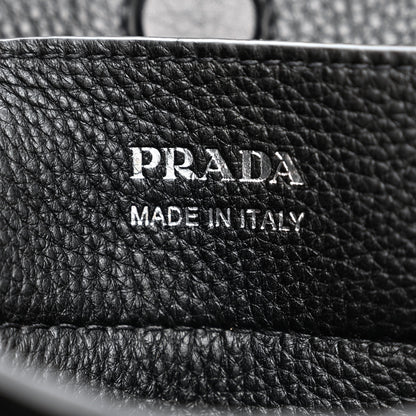 Prada Vitello Daino Shopping Tote Black Argilla 8 of 15